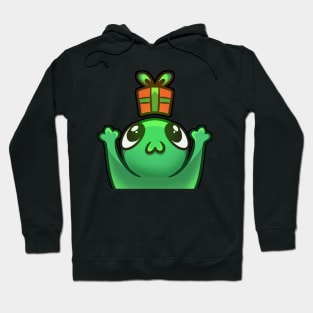 Froggie with a Christmas gift Hoodie